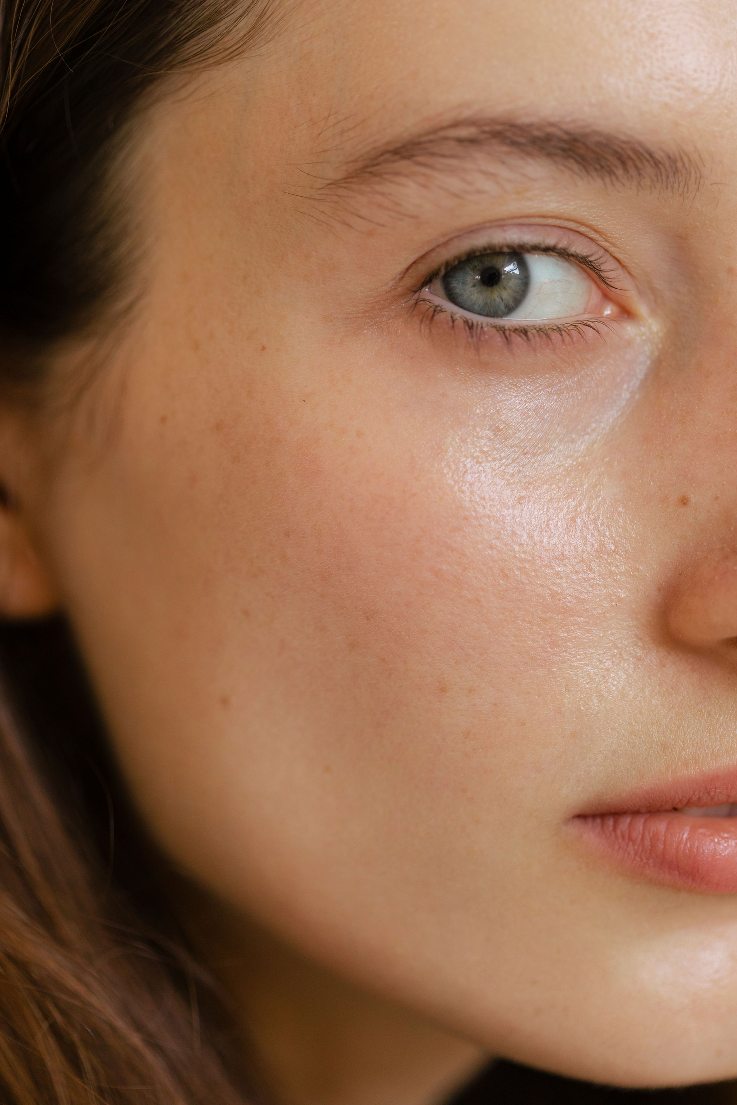 Close-up of a woman’s face.
